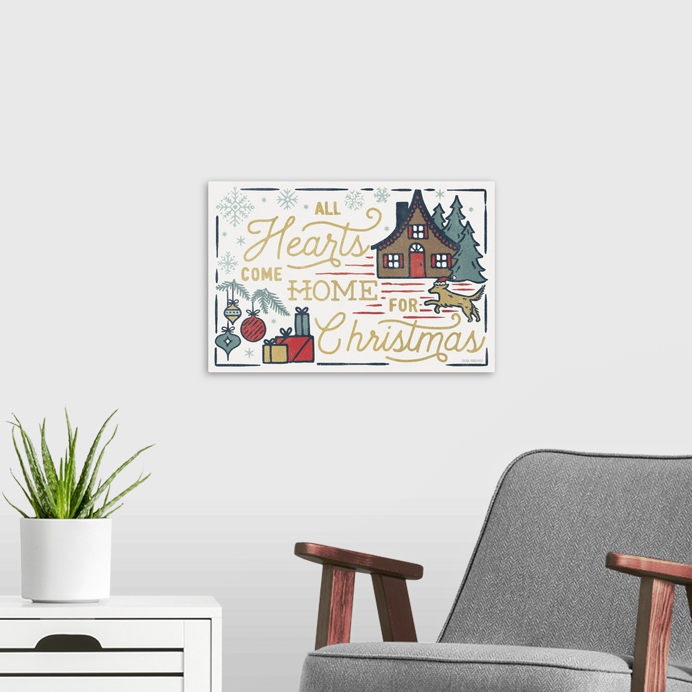 A modern room featuring Christmas Adventures I