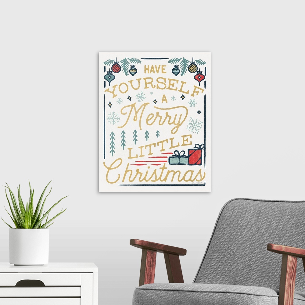A modern room featuring Christmas Adventures IV