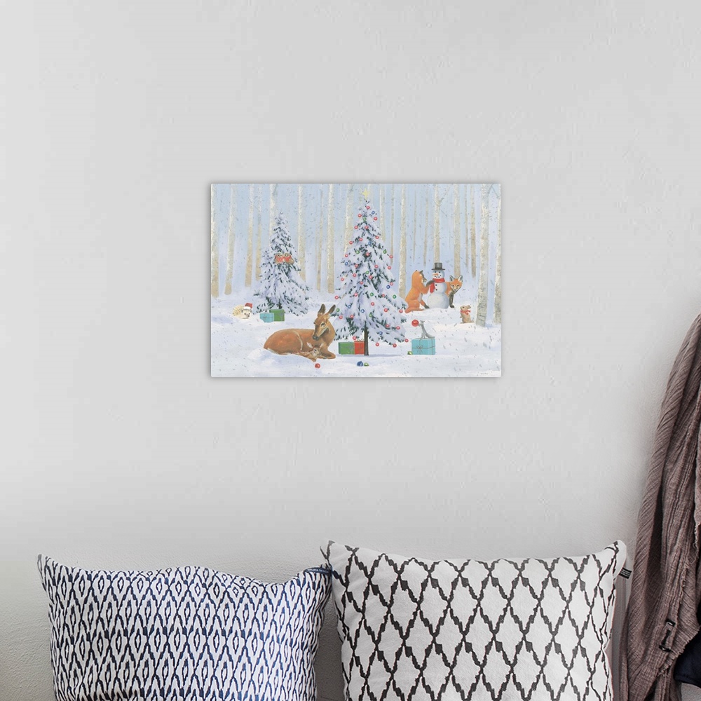 A bohemian room featuring Christmas Critters Bright I