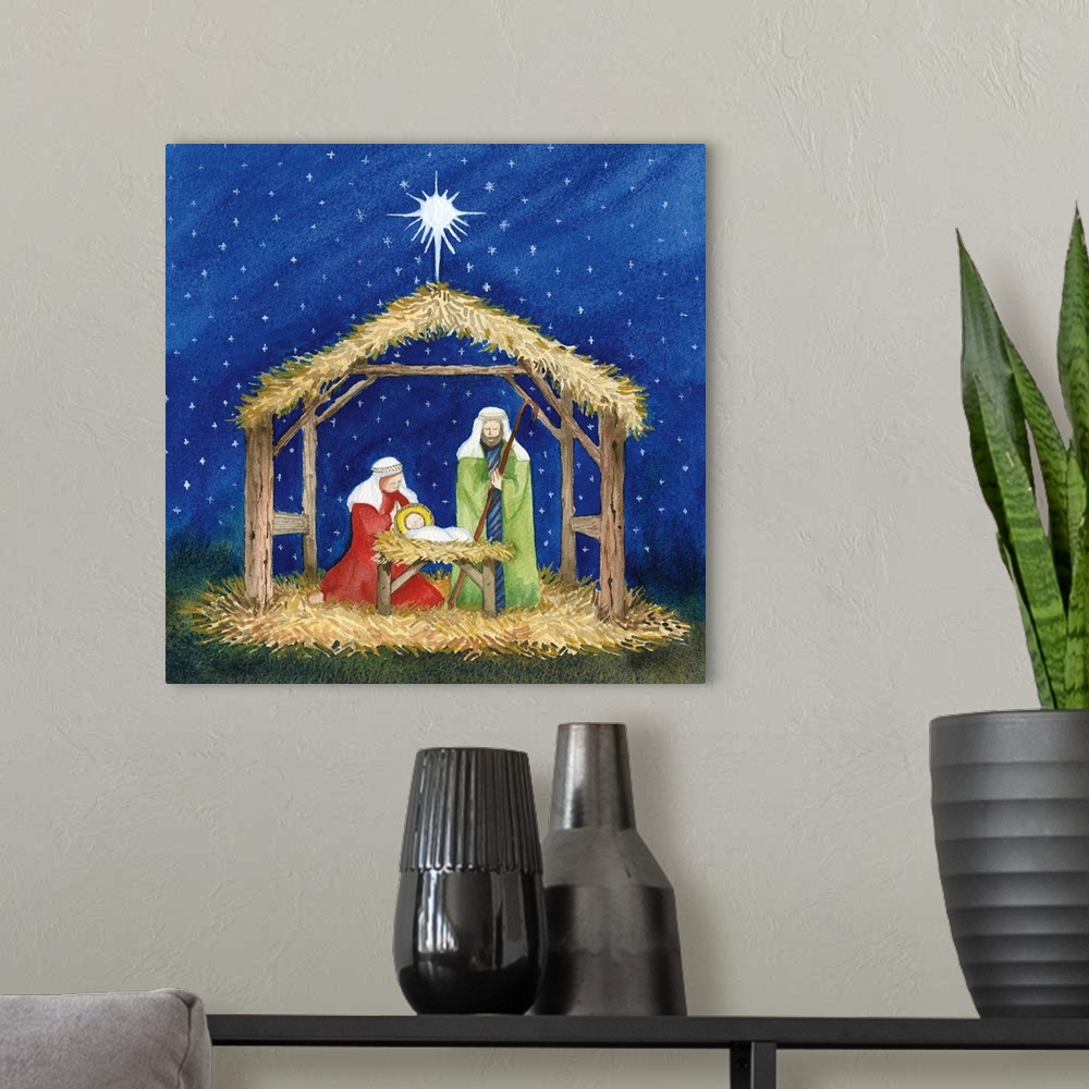 A modern room featuring Christmas in Bethlehem III