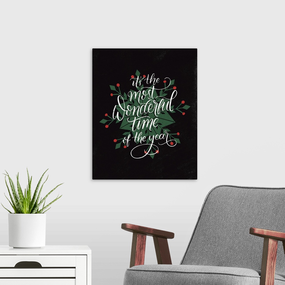A modern room featuring Christmas Sayings IV