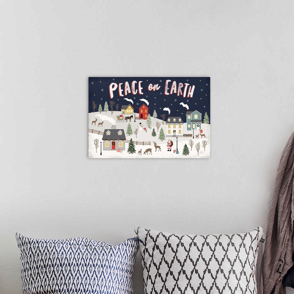 A bohemian room featuring Christmas Village II