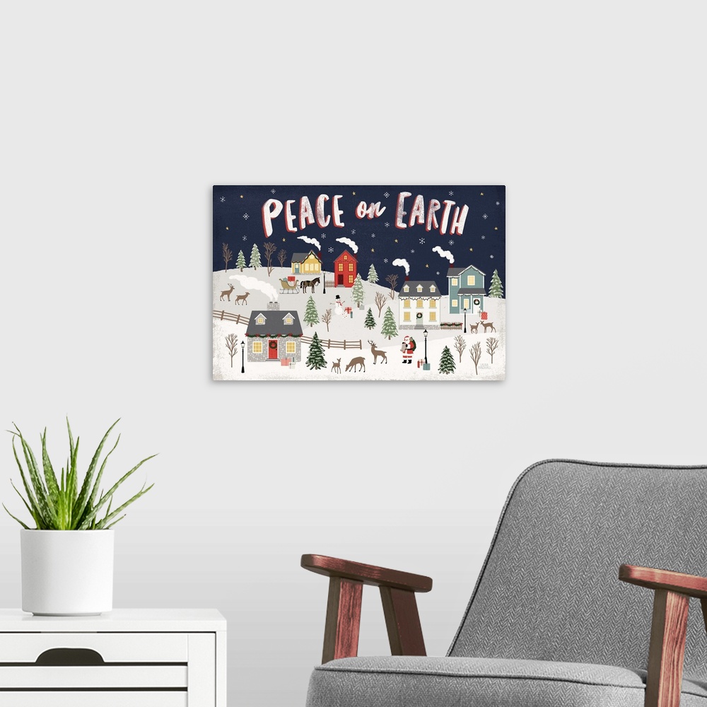 A modern room featuring Christmas Village II