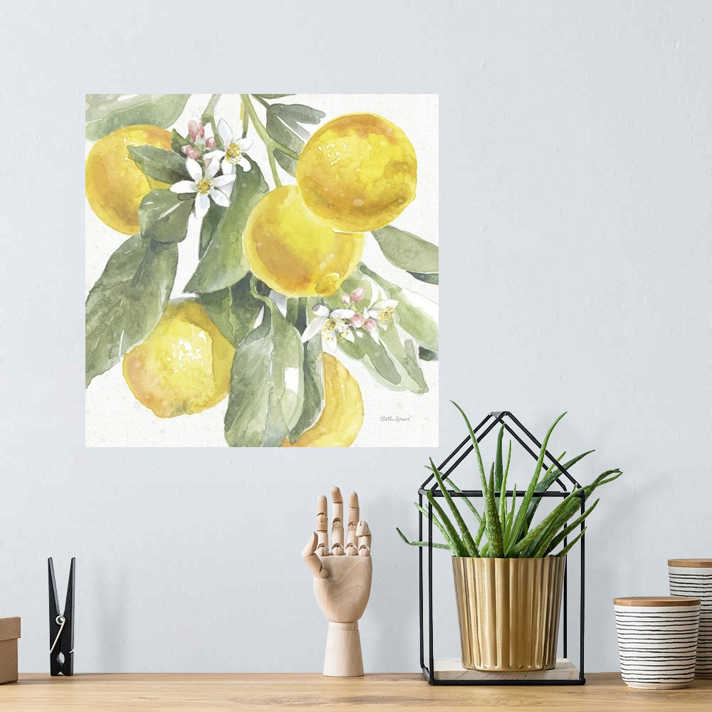 A bohemian room featuring Citrus Charm Lemons II