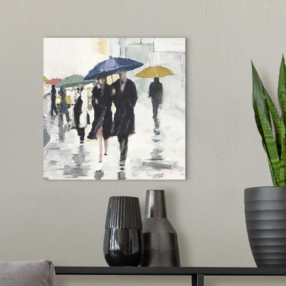 A modern room featuring City In The Rain II