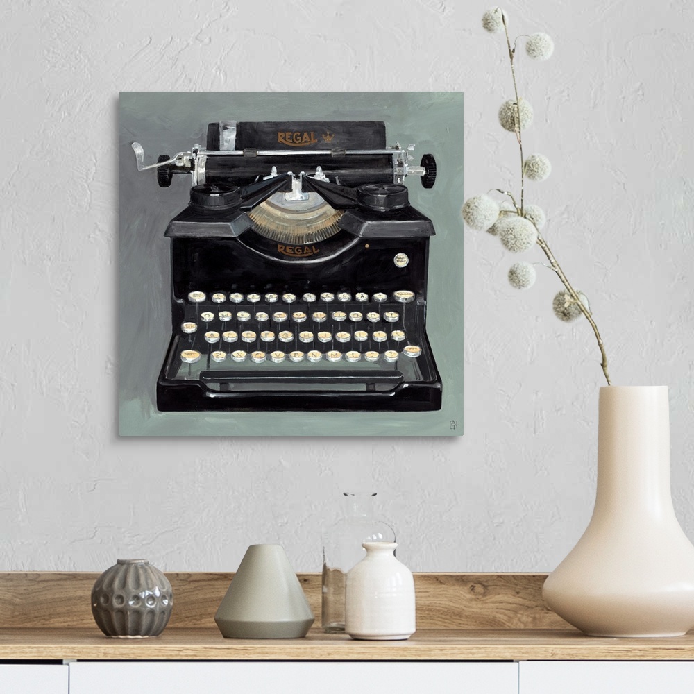 A farmhouse room featuring Classic Typewriter