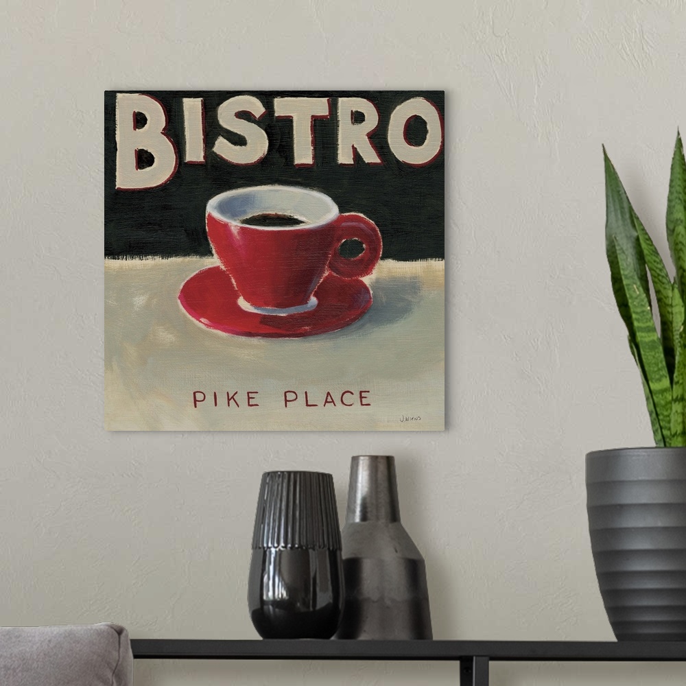 A modern room featuring Contemporary Bistro sign for Pike Place.