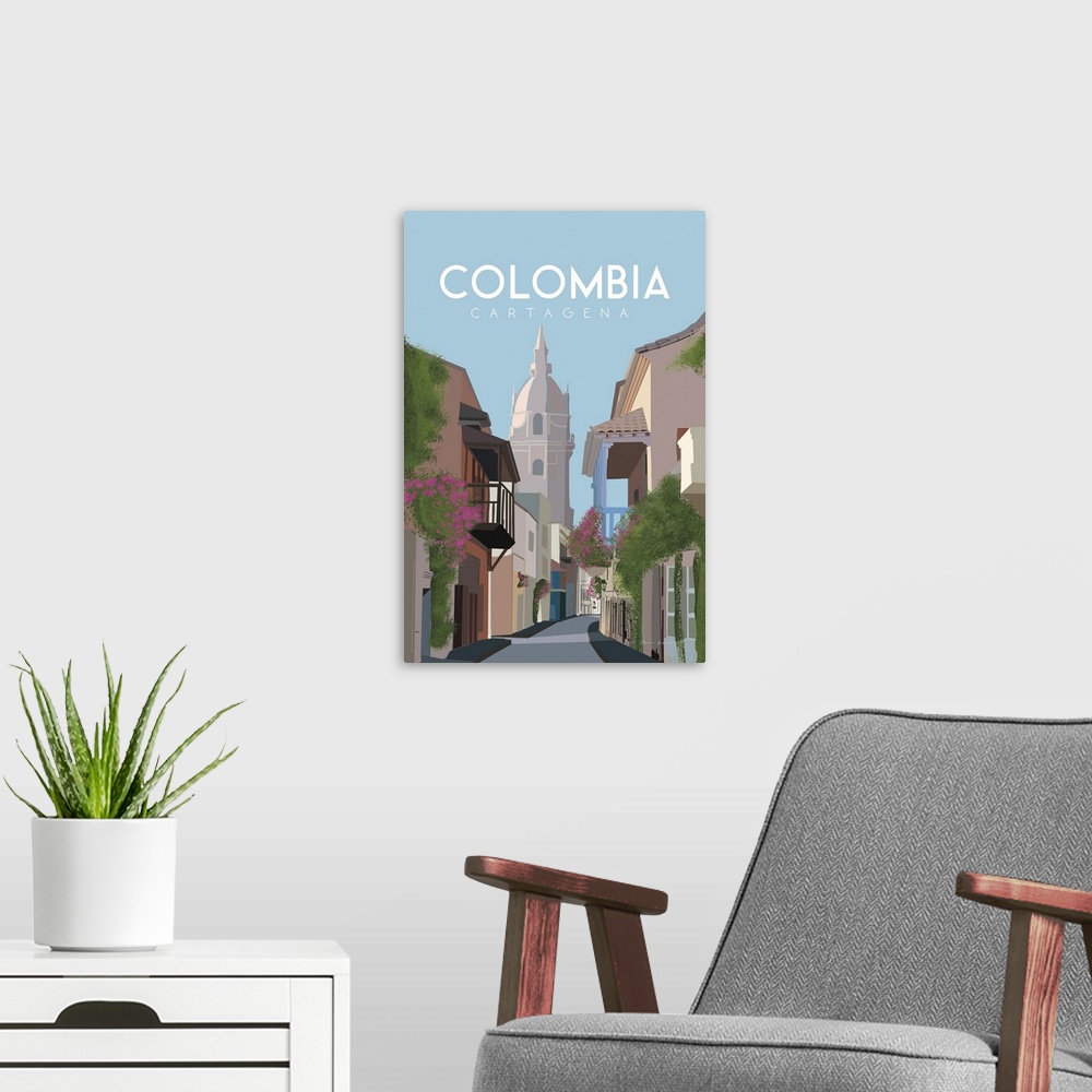 A modern room featuring Colombia
