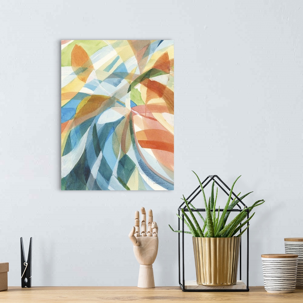 A bohemian room featuring Colorful Abstract I