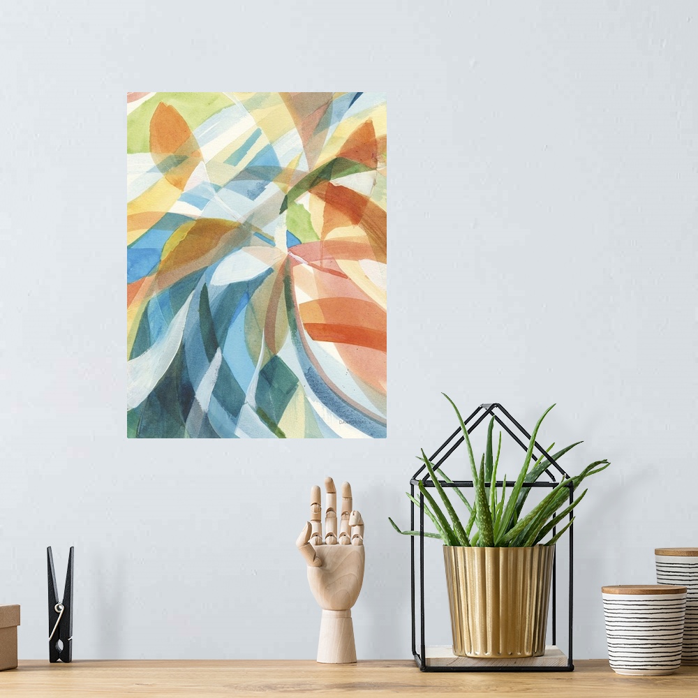 A bohemian room featuring Colorful Abstract I