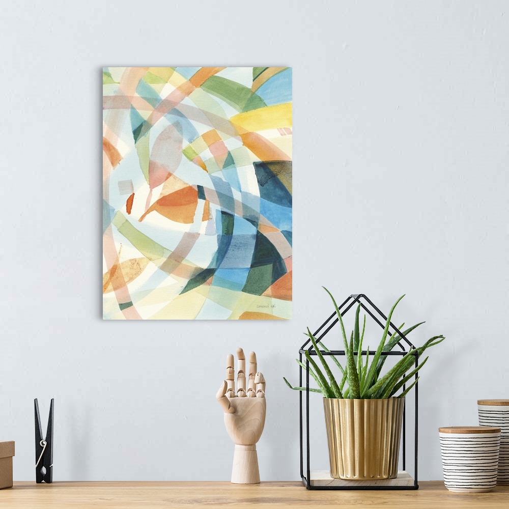 A bohemian room featuring Colorful Abstract II