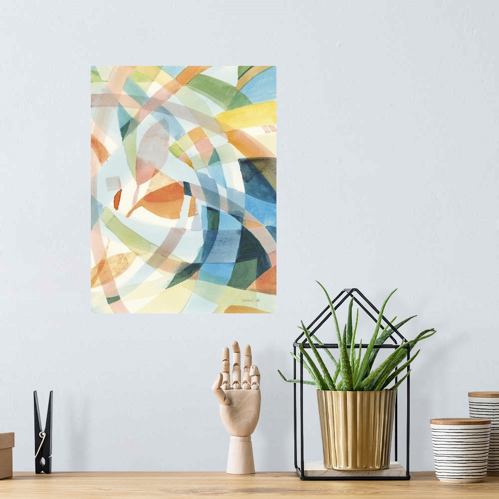 A bohemian room featuring Colorful Abstract II