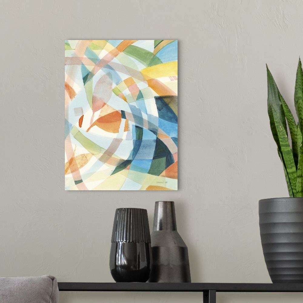 A modern room featuring Colorful Abstract II