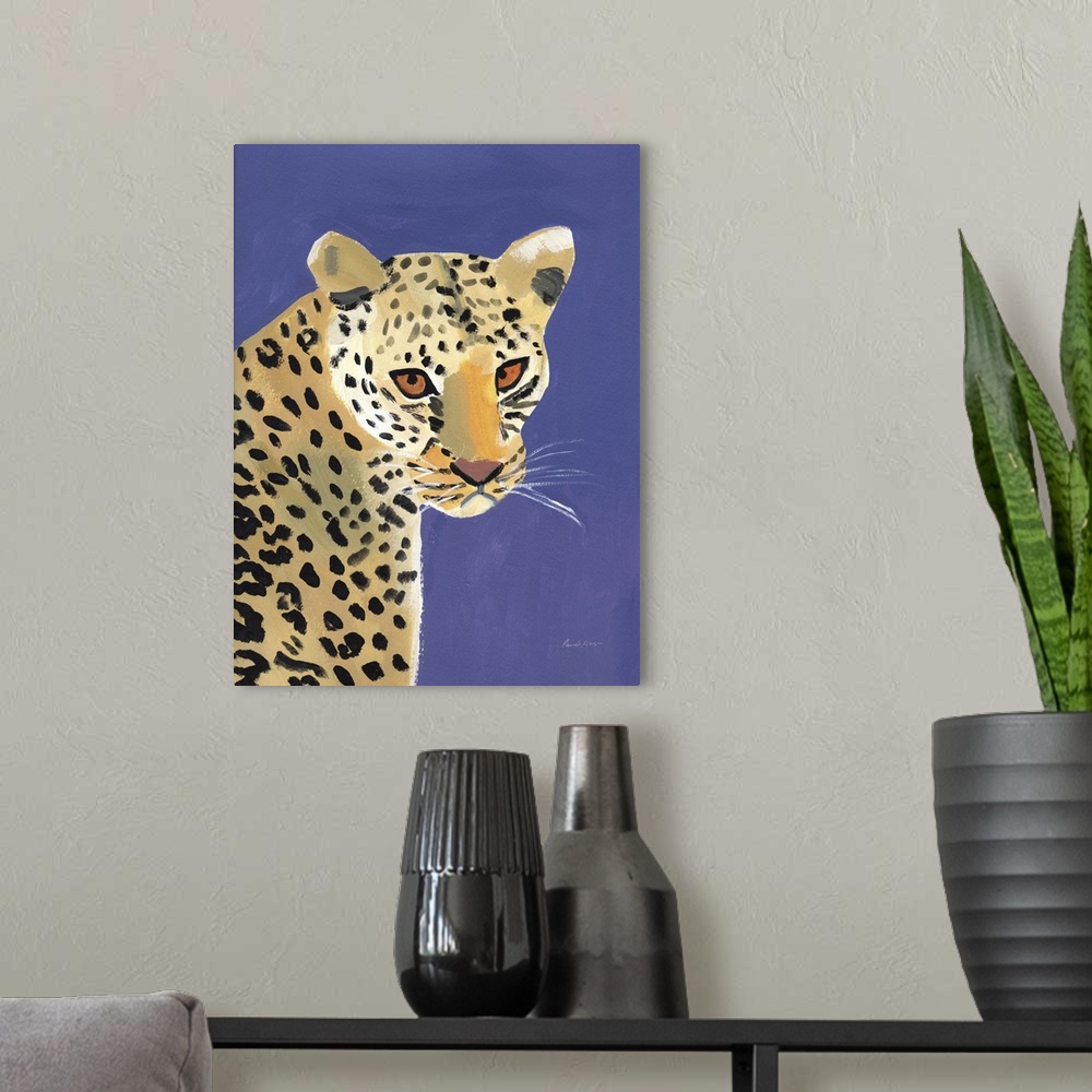 A modern room featuring Colorful Cheetah