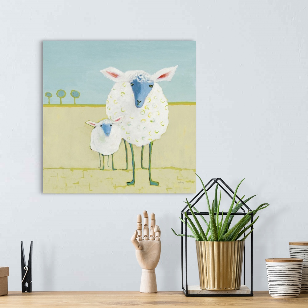 A bohemian room featuring Colorful Sheep