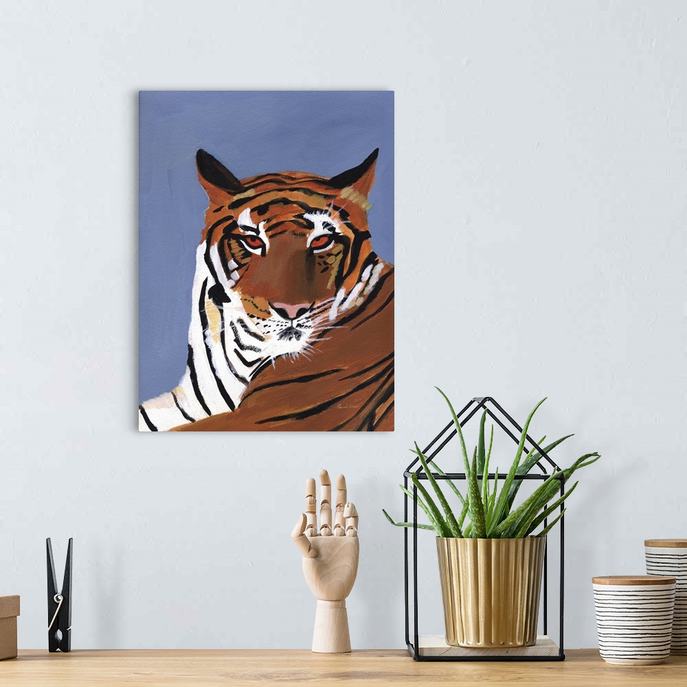 A bohemian room featuring Colorful Tiger