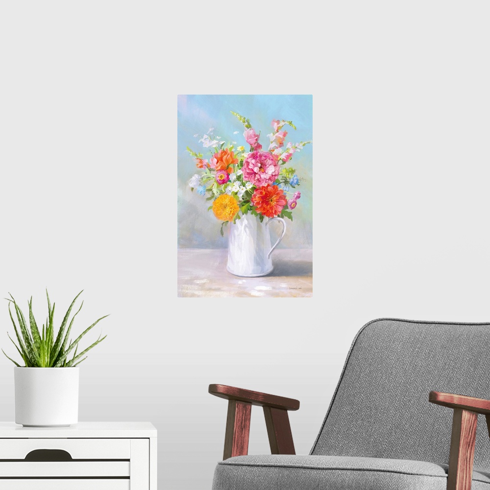 A modern room featuring Country Bouquet II