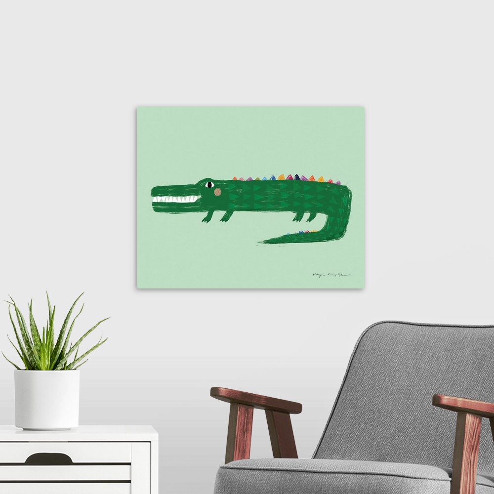 A modern room featuring Crocodile