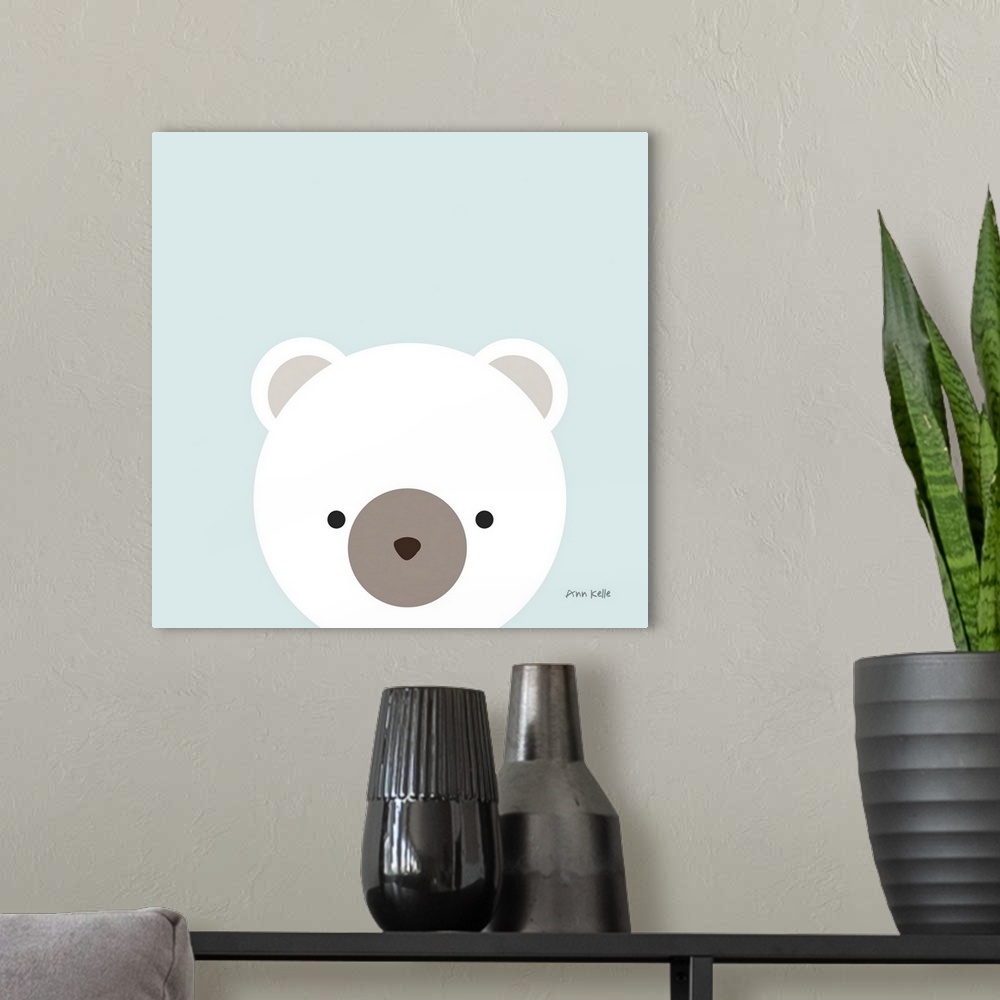 A modern room featuring Cuddly Bear