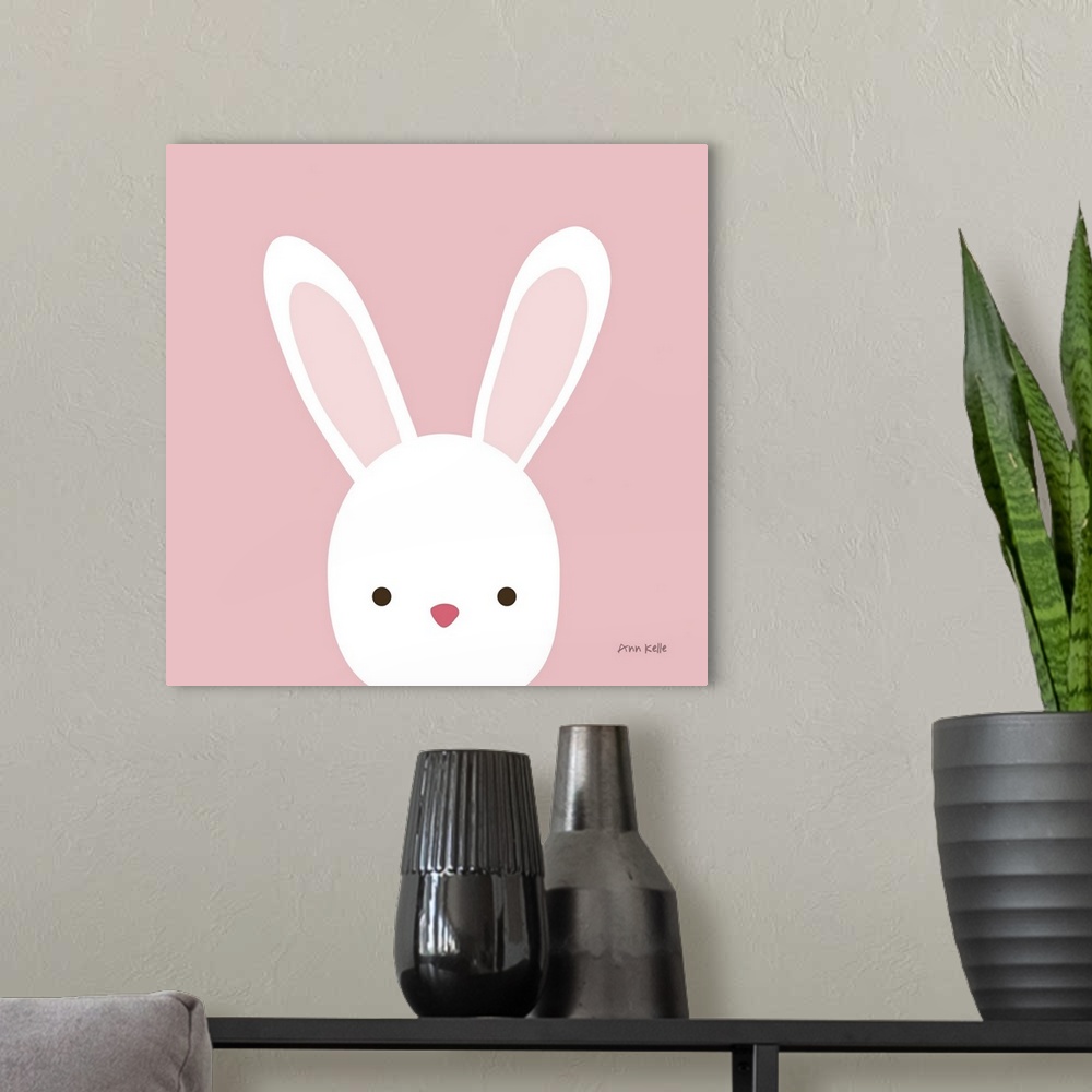 A modern room featuring Cuddly Bunny