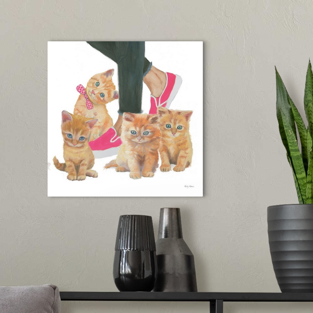 A modern room featuring Cutie Kitties I