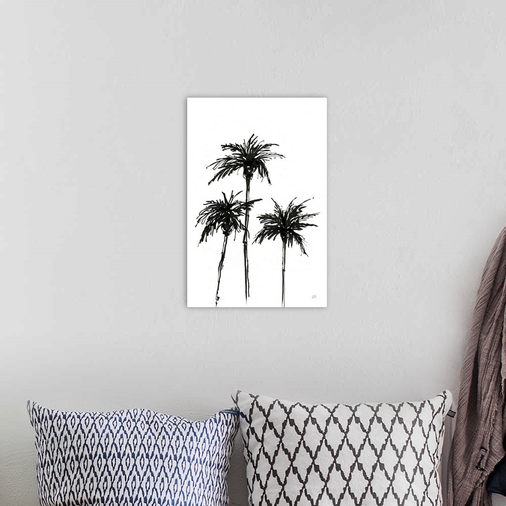 A bohemian room featuring Dark Palms I