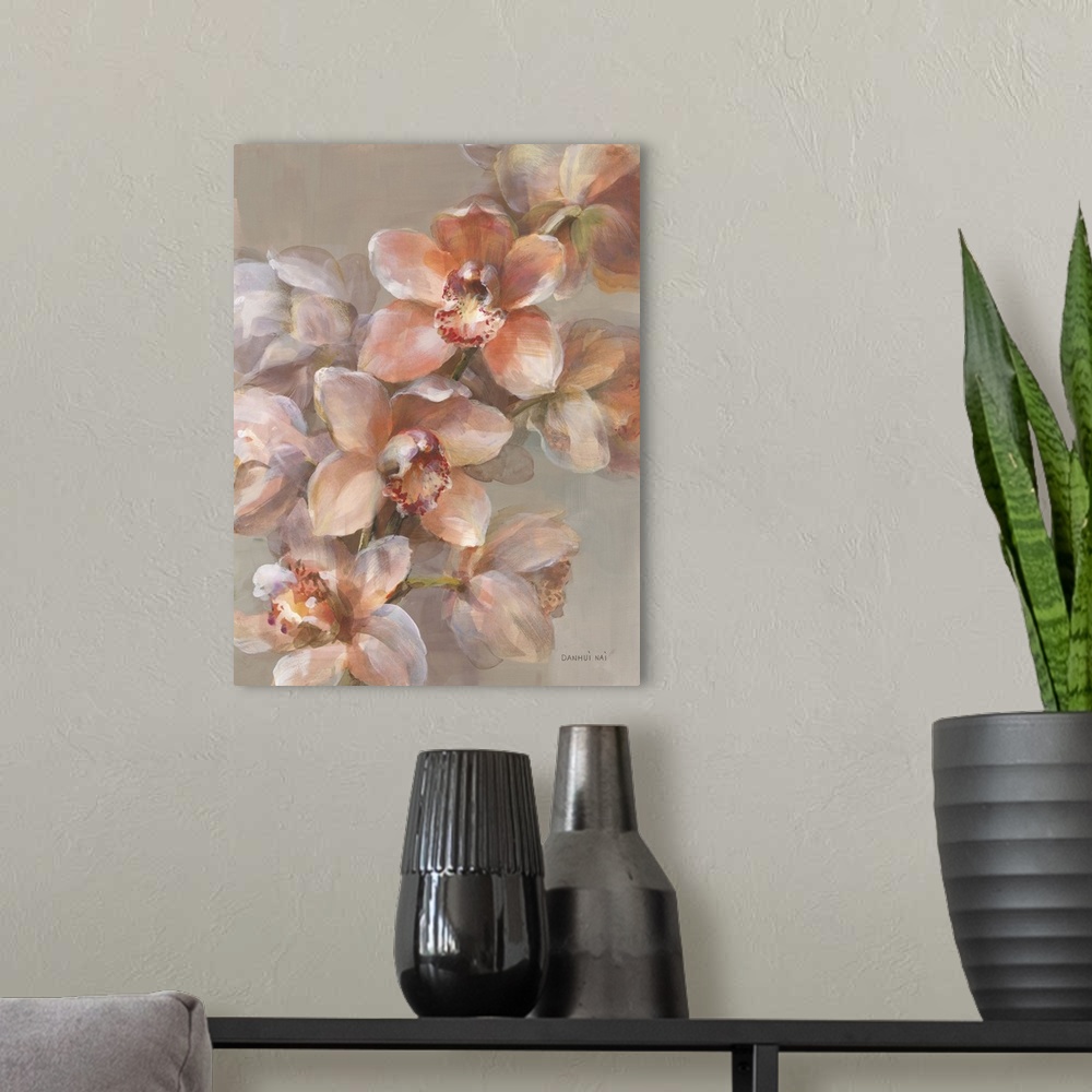 A modern room featuring Delicate Orchid I