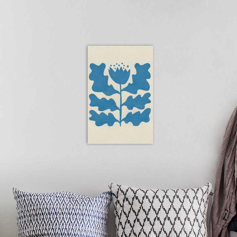 A bohemian room featuring Delighted IV Blue Vertical