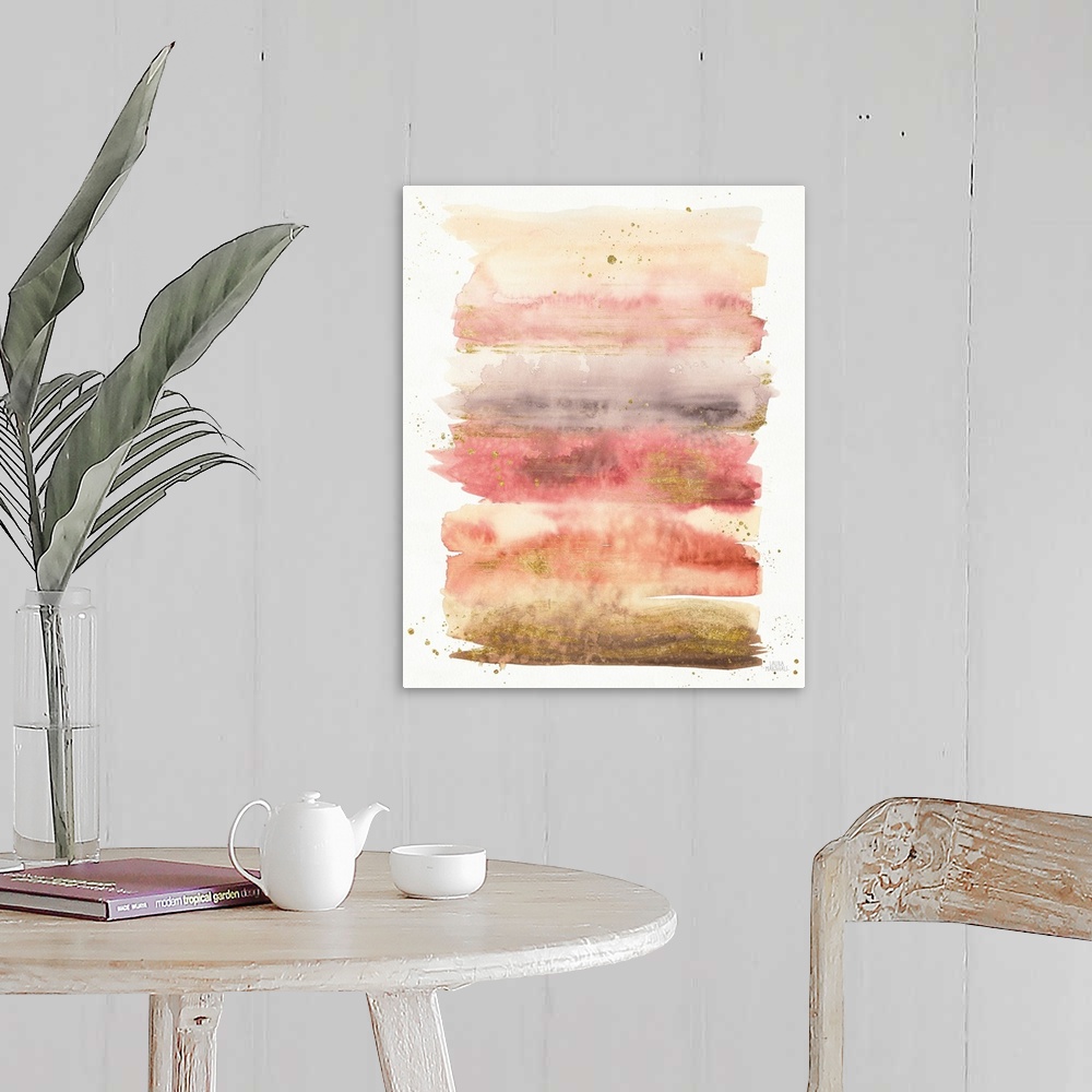 A farmhouse room featuring Desert Blooms Abstract I