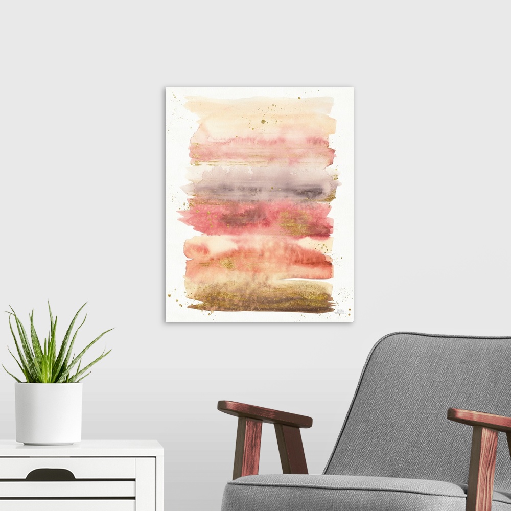 A modern room featuring Desert Blooms Abstract I
