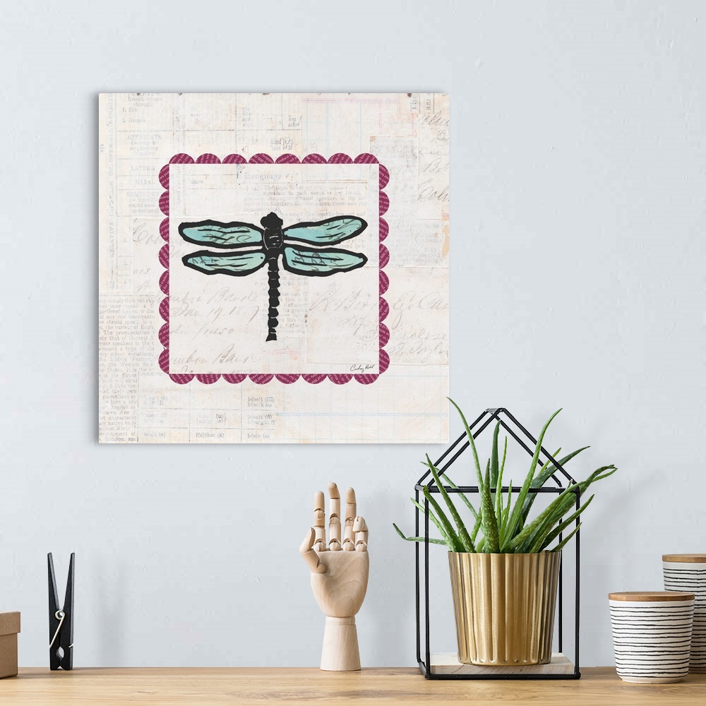 A bohemian room featuring Dragonfly Stamp Bright