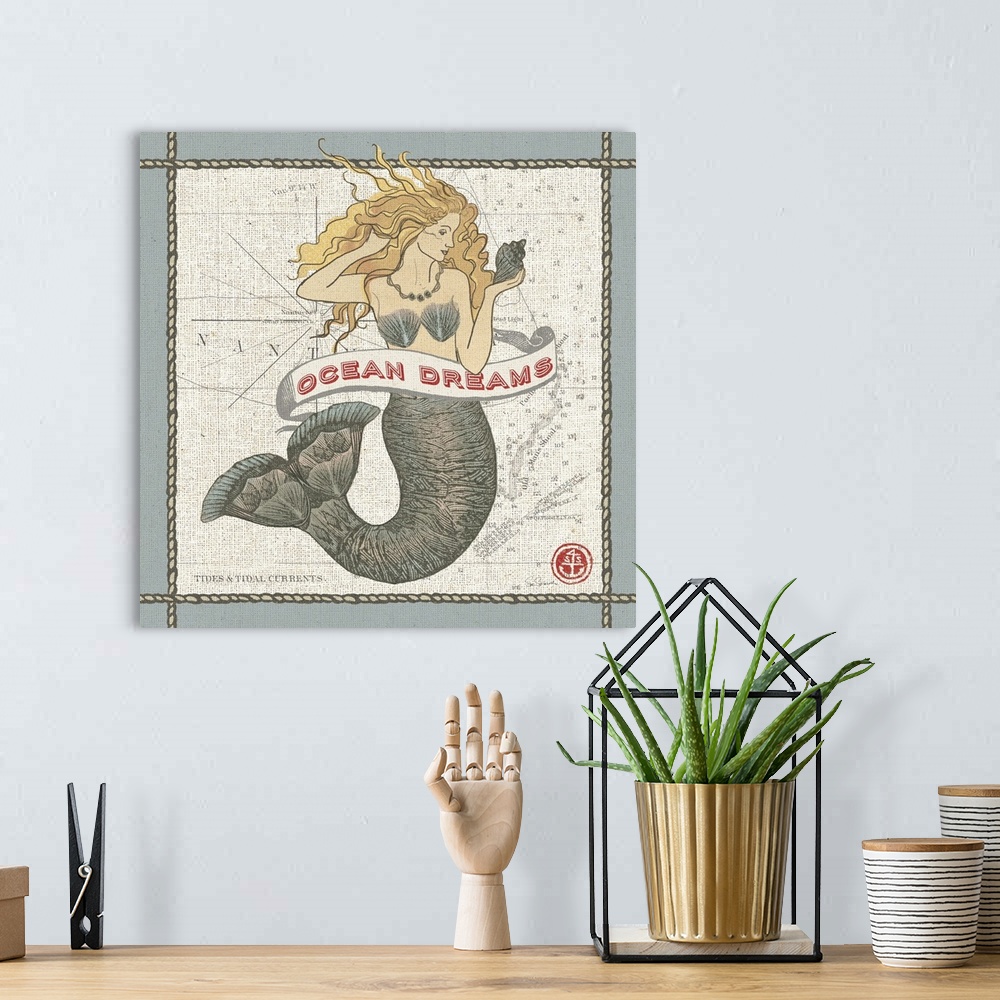 A bohemian room featuring Drift Away Mermaid