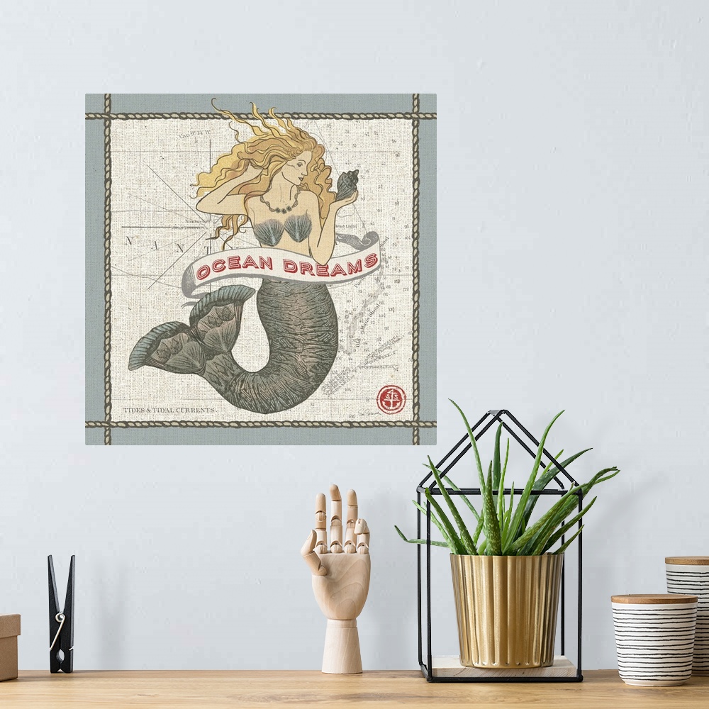 A bohemian room featuring Drift Away Mermaid