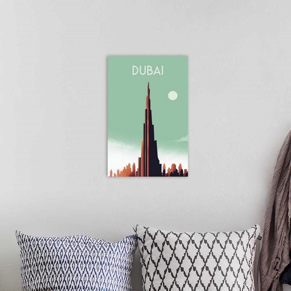 A bohemian room featuring Dubai
