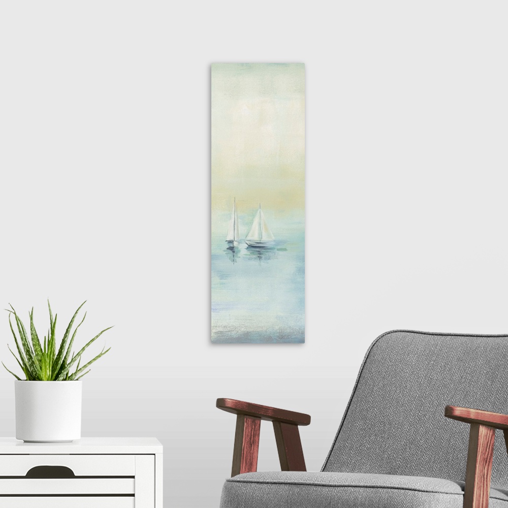 A modern room featuring Early Morning Sea II