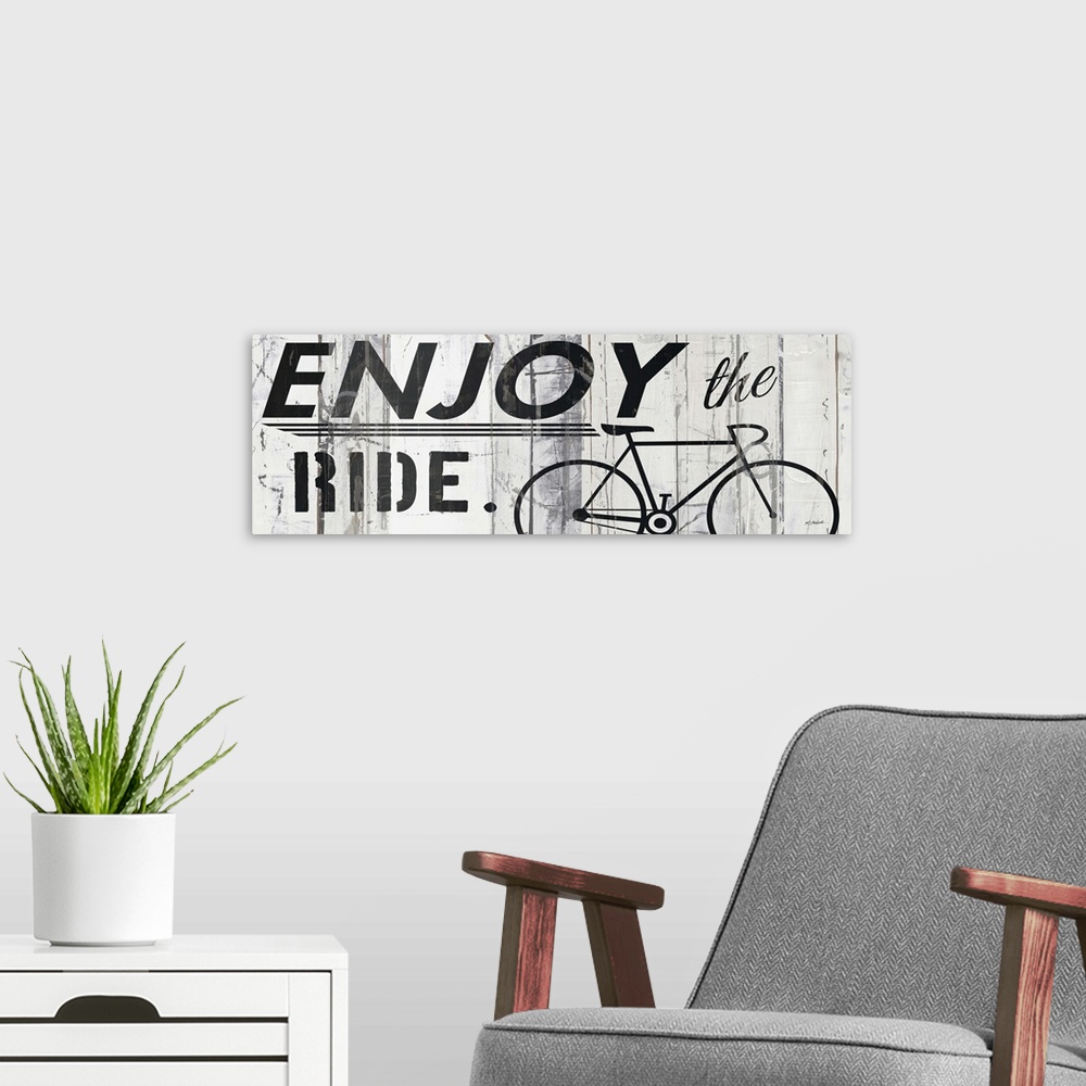 A modern room featuring Enjoy the Ride