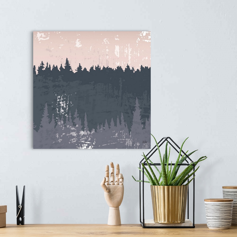 A bohemian room featuring Evening Forest II
