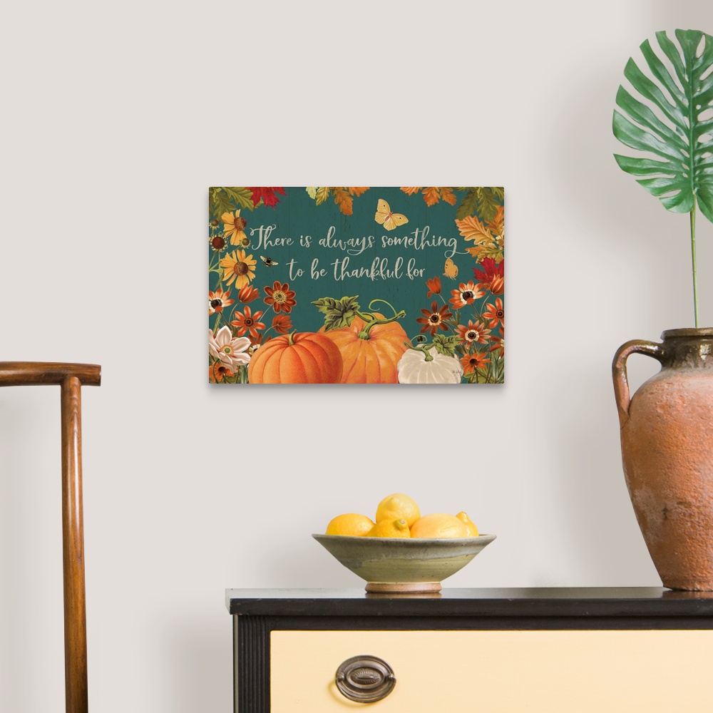 A traditional room featuring Fall Garden I Teal