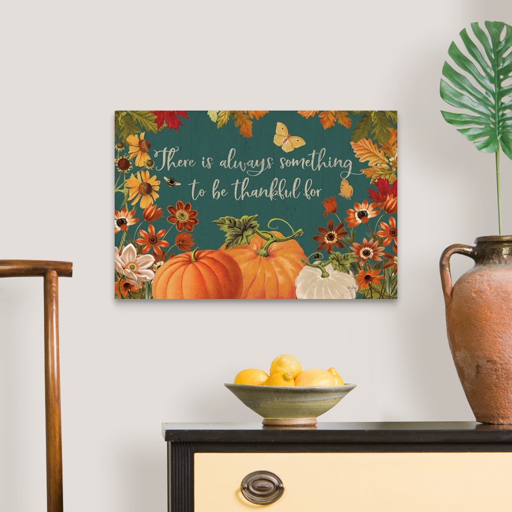 A traditional room featuring Fall Garden I Teal