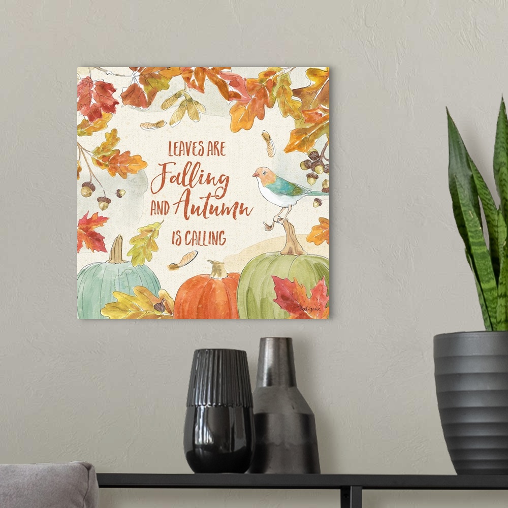 A modern room featuring Falling for Fall IV