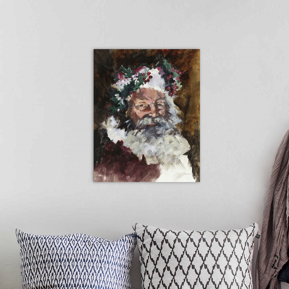 A bohemian room featuring Father Christmas