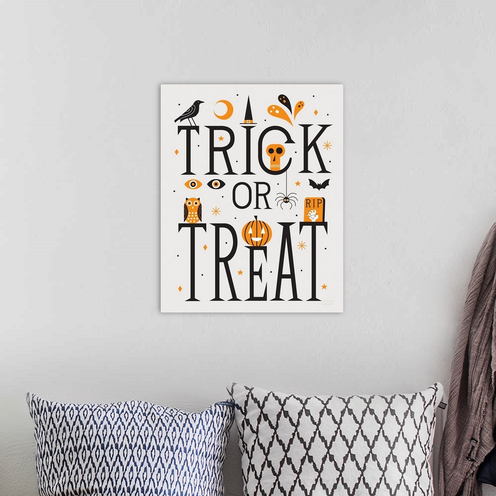 A bohemian room featuring Festive Fright Trick or Treat I