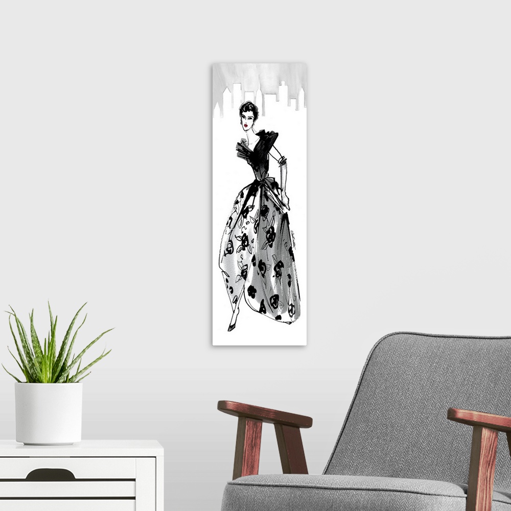 A modern room featuring Fifties Fashion II with Red