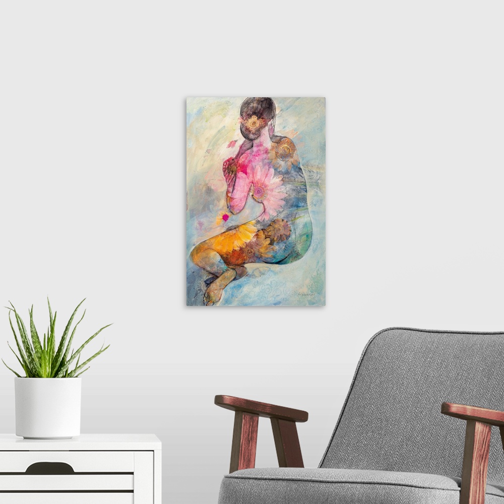 A modern room featuring Floral Figures II