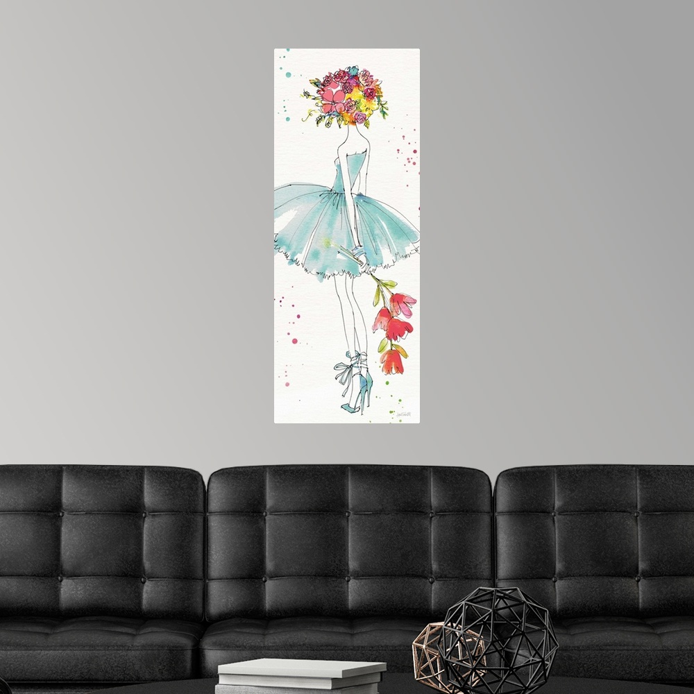 A modern room featuring Floral Figures VI