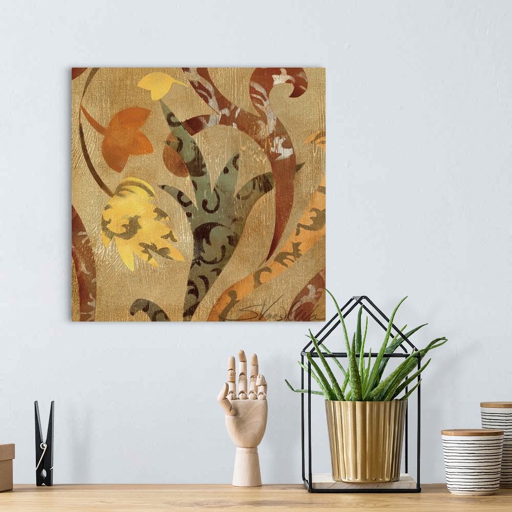 A bohemian room featuring Floral Fragment IV