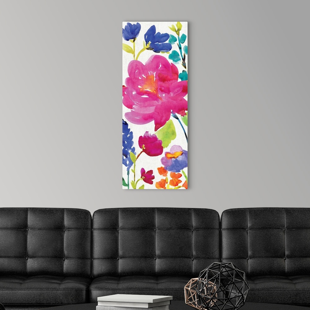 A modern room featuring Floral Medley Panel II