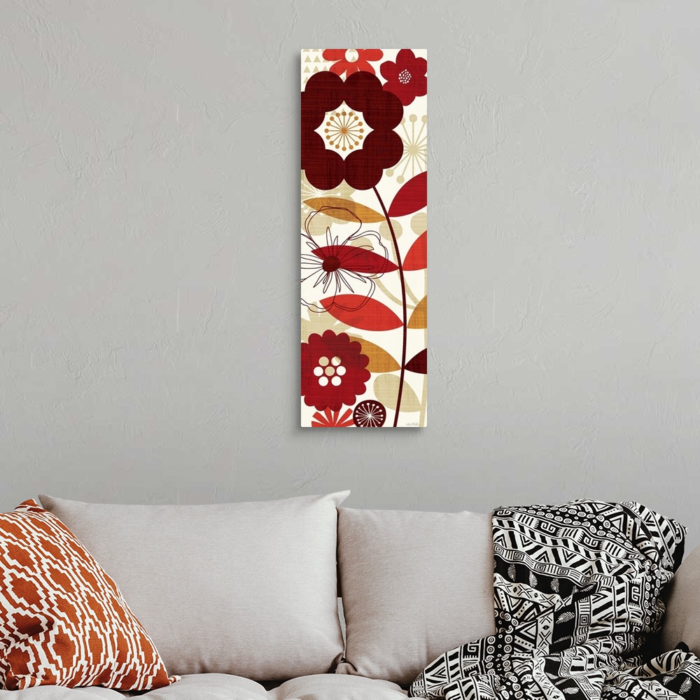 A bohemian room featuring Floral Pop Panel I