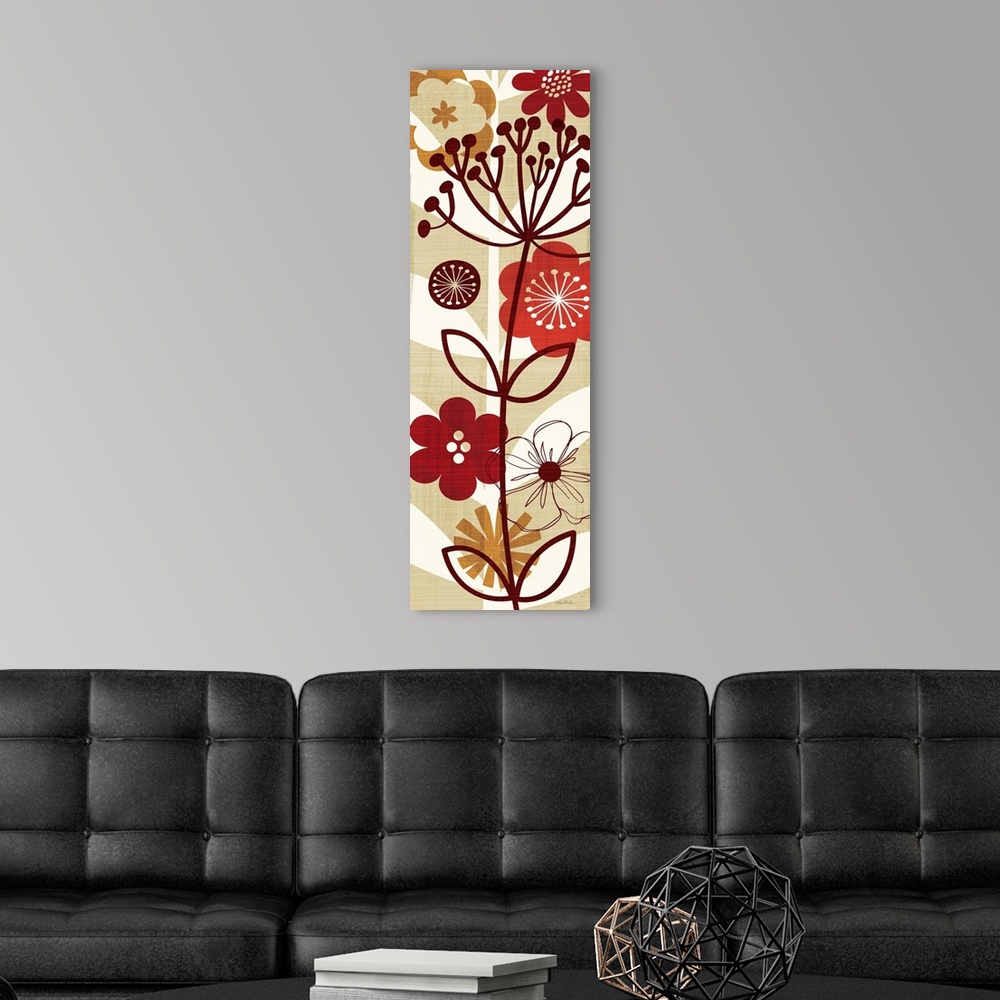 A modern room featuring Floral Pop Panel II