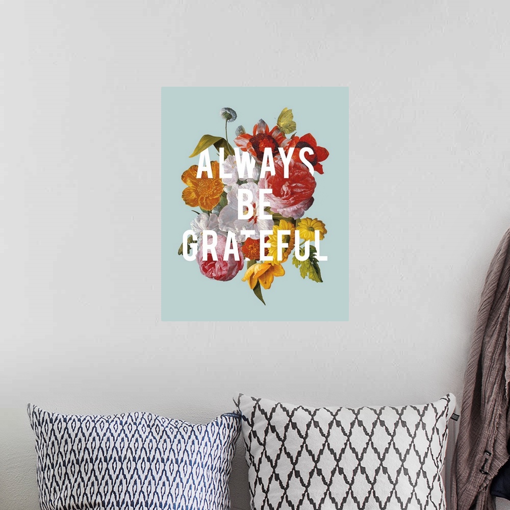 A bohemian room featuring Floral Sentiment I Crop